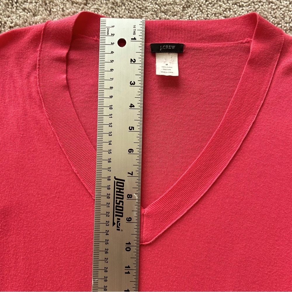 J Crew Womens Sweater Salmon Long Sleeve V Neck Cotton Summer Medium RN77388 - Picture 7 of 12